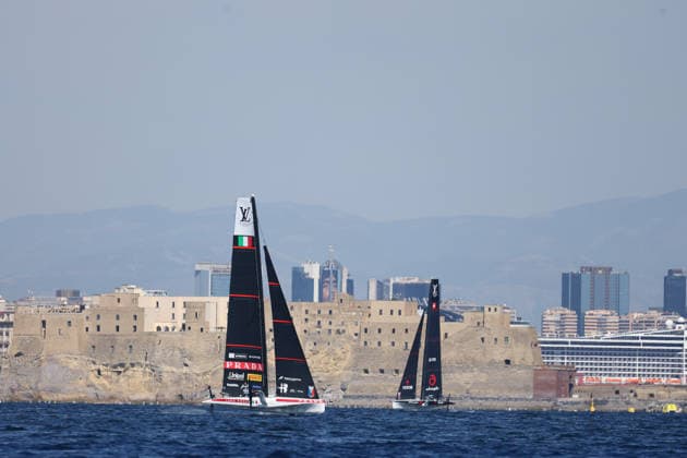 Team Luna Rossa during the practice race of the Louis Vuitton 38th America s Cup, Naples, Italy, September 24, 2026  Copyright: xAlessandroxGarofalo LaPressex