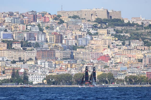 during the practice race of the Louis Vuitton 38th America s Cup, Naples, Italy, September 24, 2026  Copyright: xAlessandroxGarofalo LaPressex