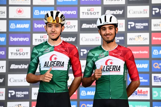 2026 UCI Road World Championships Picture by Simon Wilkinson SWpix.com - 24 09 2026 - Cycling - 2026 UCI Road World Championships - MontrÃ al, Canada - Men Junior Road Race - Algeria - Bechelaghem (Algeria), Selmane Mansouri (Algeria) MontrÃ al Avenue du Parc Canada Copyright: x xSWpix.comx(t axPhotographyxHubxLtd)xSimonxWilkinson SWpix.comx SWP-3521-2403