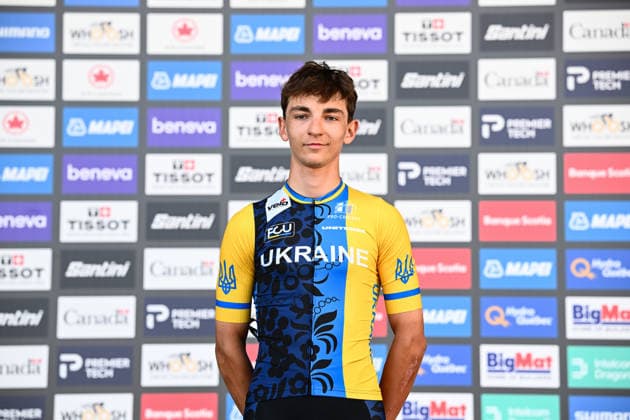 2026 UCI Road World Championships Picture by Simon Wilkinson SWpix.com - 24 09 2026 - Cycling - 2026 UCI Road World Championships - MontrÃ al, Canada - Men Junior Road Race - Ukraine - Maksym Shcherbatskyi (Ukraine) MontrÃ al Avenue du Parc Canada Copyright: x xSWpix.comx(t axPhotographyxHubxLtd)xSimonxWilkinson SWpix.comx SWP-3521-2422
