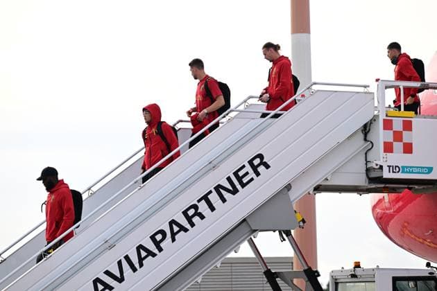 the arrival of the Red Devils, the Belgian national soccer team, in Rome, Italy on Thursday 24 September 2026. The team is preparing for the opening game of the UEFA Nations League against Italy on Friday. DIRKxWAEM  x187691521x