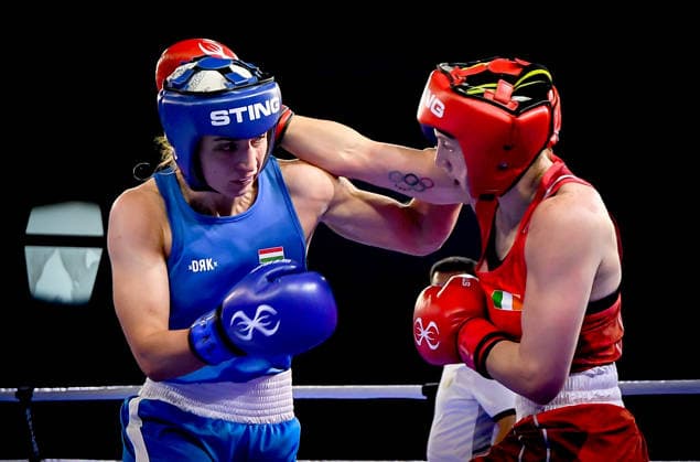 2026 European Boxing Elite Championships, Asics Arena Sports Hall, Sofia, Bulgaria 24 9 2026 Ireland™s Michaela Walsh and Kukhta Vlagyszlava of Hungary Michaela Walsh and Kukhta Vlagyszlava 24 9 2026  Copyright: xx VD2_2545