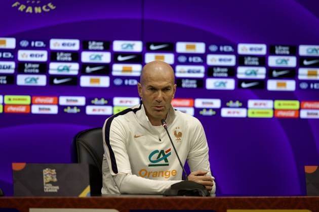 Ahead of Turkiye v France - UEFA Nations League KOCAELI, TURKIYE - SEPTEMBER 24: Head coach of the France national football team Zinedine Zidane holds a press conference, PK, Pressekonferenz ahead of their upcoming UEFA Nations League League A Group 1 match against Turkiye at Kocaeli Stadium in Izmit, Kocaeli, Turkiye, on September 24, 2026. Tahir Turan Eroglu Anadolu Kocaeli Turkey. Editorial use only. Please get in touch for any other usage.  Copyright: x2026xAnadoluxTahirxTuranxEroglux