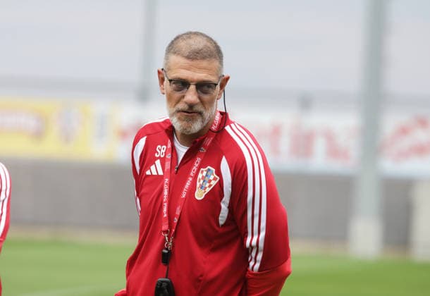 Croatia National Football Team: Training and press conference, PK, Pressekonferenz Head Coach of Croatia Slaven Bilic during training session of Croatia national football team on September 24, 2026 in Rijeka, Croatia.  GoranxKovacic PIXSELL