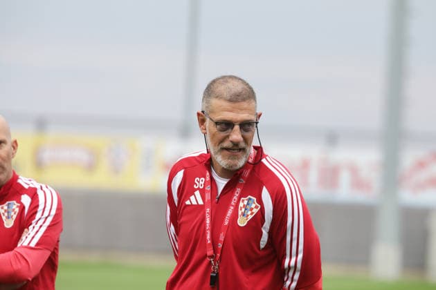 Croatia National Football Team: Training and press conference, PK, Pressekonferenz Head Coach of Croatia Slaven Bilic during training session of Croatia national football team on September 24, 2026 in Rijeka, Croatia.  GoranxKovacic PIXSELL