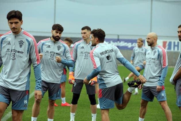 Croatia National Football Team: Training and press conference, PK, Pressekonferenz Josko Gvardiol and Mateo Kovacic of Croatia during training session of Croatia national football team on September 24, 2026 in Rijeka, Croatia.  GoranxKovacic PIXSELL