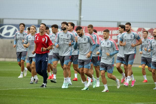 Croatia National Football Team: Training and press conference, PK, Pressekonferenz Players of Croatia during training session of Croatia national football team on September 24, 2026 in Rijeka, Croatia.  GoranxKovacic PIXSELL