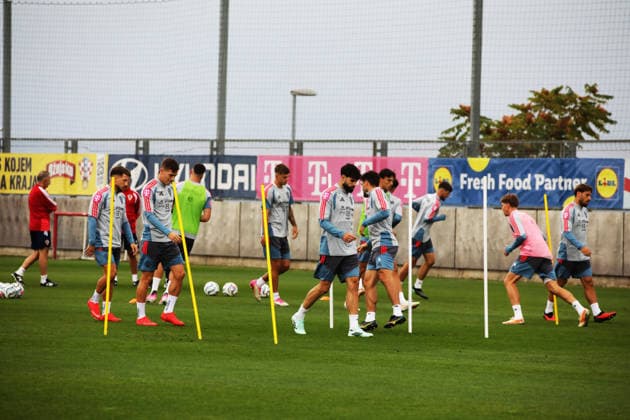 Croatia National Football Team: Training and press conference, PK, Pressekonferenz Players of Croatia during training session of Croatia national football team on September 24, 2026 in Rijeka, Croatia.  GoranxKovacic PIXSELL
