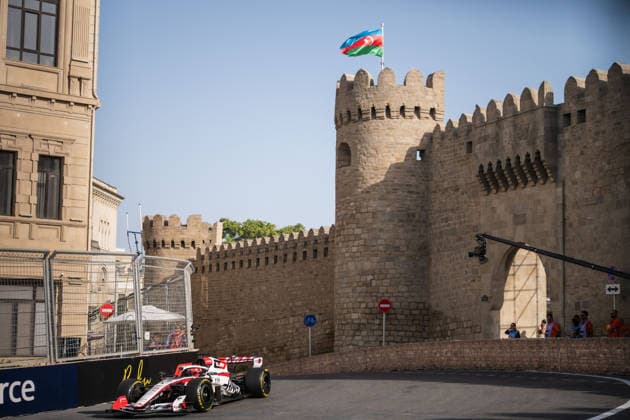 Formula 1 Azerbaijan Grand Prix - Second practice Session - Baku Haas F1 Team driver Esteban Ocon (31) during the second practice session ahead of the Formula One Azerbaijan Grand Prix at the Baku City Circuit in Baku on September 24, 2026. Photo by Alexis Jumeau ABACAPRESS.COM Bakou  Copyright: xJumeauxAlexis ABACAx