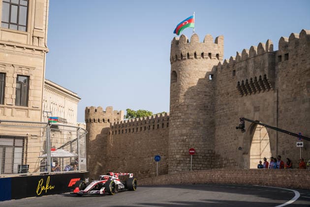 Formula 1 Azerbaijan Grand Prix - Second practice Session - Baku Haas F1 Team driver Esteban Ocon (31) during the second practice session ahead of the Formula One Azerbaijan Grand Prix at the Baku City Circuit in Baku on September 24, 2026. Photo by Alexis Jumeau ABACAPRESS.COM Bakou  Copyright: xJumeauxAlexis ABACAx