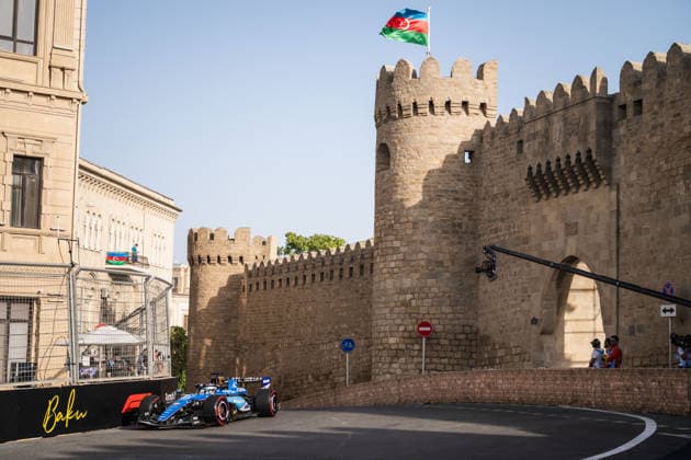 Formula 1 Azerbaijan Grand Prix - Second practice Session - Baku Williams driver Alex Albon (23) during the second practice session ahead of the Formula One Azerbaijan Grand Prix at the Baku City Circuit in Baku on September 24, 2026. Photo by Alexis Jumeau ABACAPRESS.COM Bakou  Copyright: xJumeauxAlexis ABACAx