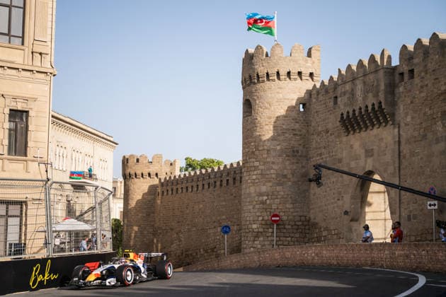 Formula 1 Azerbaijan Grand Prix - Second practice Session - Baku Red Bull Racing driver Liam Lawson (30) during the second practice session ahead of the Formula One Azerbaijan Grand Prix at the Baku City Circuit in Baku on September 24, 2026. Photo by Alexis Jumeau ABACAPRESS.COM Bakou  Copyright: xJumeauxAlexis ABACAx
