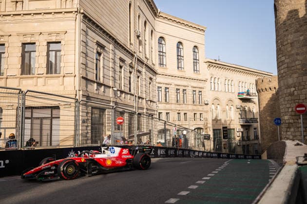 Formula 1 Azerbaijan Grand Prix - Second practice Session - Baku Ferrari driver Charles Leclerc (16) during the second practice session ahead of the Formula One Azerbaijan Grand Prix at the Baku City Circuit in Baku on September 24, 2026. Photo by Alexis Jumeau ABACAPRESS.COM Bakou  Copyright: xJumeauxAlexis ABACAx