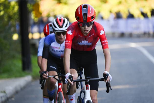 2026 UCI Road World Championships Picture by Zac Williams SWpix.com - 24 09 2026 - Cycling - 2026 UCI Road World Championships - MontrÃ al, Canada - Women Under 23 Road Race - Isabella Holmgren (Canada) Copyright: x xSWpix.comx(t axPhotographyxHubxLtd)xZacxWilliams SWpix.comx SWP-3521-2471