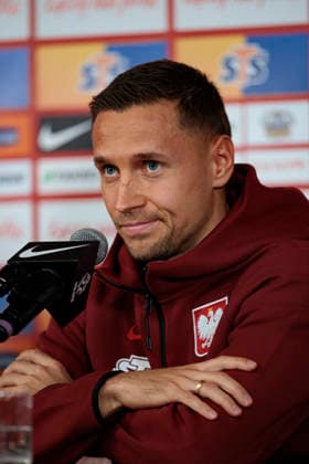Przemyslaw Frankowski seen during Official press conference, PK, Pressekonferenz and training of Polish National football team before Nations League MD1 game against Bosnia (Maciej Rogowski Ball Raw Images) Warsaw PGE Narodowy Poland Copyright: xMaciejxRogowskix maciejrogowski_24092026-5