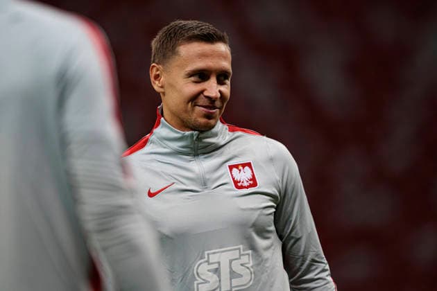Przemyslaw Frankowski seen during Official press conference, PK, Pressekonferenz and training of Polish National football team before Nations League MD1 game against Bosnia (Maciej Rogowski Ball Raw Images) Warsaw PGE Narodowy Poland Copyright: xMaciejxRogowskix maciejrogowski_24092026-11