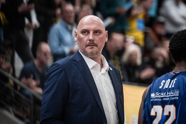 Przemyslaw Frasunkiewicz, Rostock Seawolves, Head Coach (GER), MHP Riesen Ludwigsburg vs. Rostock Seawolves, Basketball Bundesliga, easycredit BBL, Matchday 2, 2026–2027 Season, September 24, 2026 GER, MHP Riesen Ludwigsburg vs. Rostock Seawolves, Basketball Bundesliga, easycredit BBL, Matchday 2, 2026–2027 Season, September 24, 2026 Ludwigsburg Copyright: xSandyxDinkelackerx EP_SDR