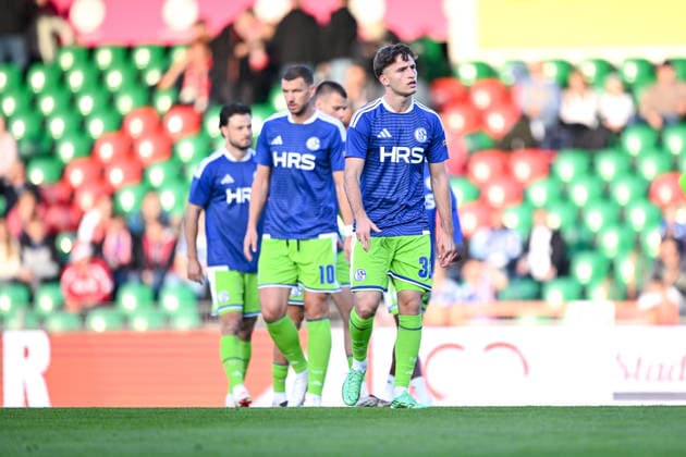 September 24, 2026, Soccer, 2026–2027 Season, Friendly Match, Rot-Weiss Oberhausen vs. FC Schalke 04, Adrian Gantenbein (FC Schalke 04), Vitalie Becker (FC Schalke 04), Vitalie Becker (FC Schalke 04), Oberhausen Stadium, Lower Rhine, North Rhine-Westphalia, Germany, xRHR PHOTO YYx Copyright: KROEGER RHR-FOTOx RHR-FOTO YY