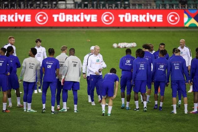 Ahead of Turkiye v France - UEFA Nations League KOCAELI, TURKIYE - SEPTEMBER 24: Members of the France national football team conduct a training session under the guidance of head coach Zinedine Zidane ahead of their upcoming UEFA Nations League League A Group 1 match against Turkiye at Kocaeli Stadium in Izmit, Kocaeli, Turkiye, on September 24, 2026. Tahir Turan Eroglu Anadolu Kocaeli Turkey. Editorial use only. Please get in touch for any other usage.  Copyright: x2026xAnadoluxTahirxTuranxEroglux