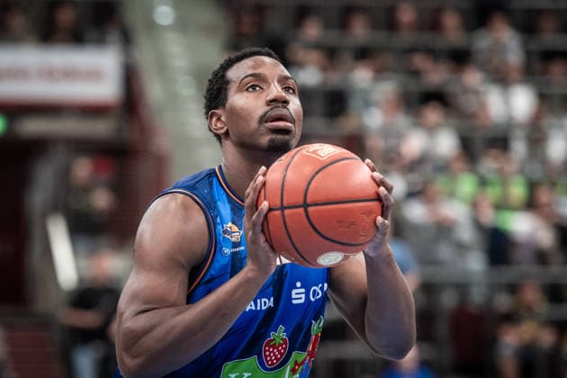 Johnathan Stove, Rostock Seawolves, 22 free throws (GER), MHP Riesen Ludwigsburg vs. Rostock Seawolves, Basketball Bundesliga, easycredit BBL, Matchday 2, 2026–2027 season, September 24, 2026 GER, MHP Riesen Ludwigsburg vs. Rostock Seawolves, Basketball Bundesliga, easycredit BBL, Matchday 2, 2026–2027 season, September 24, 2026 Ludwigsburg Copyright: xSandyxDinkelackerx EP_SDR