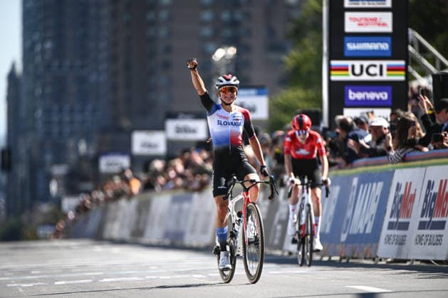 2026 UCI Road World Championships Picture by Simon Wilkinson SWpix.com - 24 09 2026 - Cycling - 2026 UCI Road World Championships - MontrÃ al, Canada - Women Under-23 Road Race - Viktoria ChladoÅˆova (Slovakia) Wins the Women Under-23 Road Race to become World Champion MontrÃ al Avenue du Parc Canada Copyright: x xSWpix.comx(t axPhotographyxHubxLtd)xSimonxWilkinson SWpix.comx SWP-3521-2541