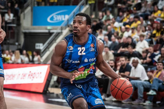 Johnathan Stove, Rostock Seawolves, 22 GER, MHP Riesen Ludwigsburg vs. Rostock Seawolves, Basketball Bundesliga, easycredit BBL, Matchday 2, 2026–2027 Season, September 24, 2026 GER, MHP Riesen Ludwigsburg vs. Rostock Seawolves, Basketball Bundesliga, easycredit BBL, Matchday 2, 2026–2027 Season, September 24, 2026 Ludwigsburg Copyright: xSandyxDinkelackerx EP_SDR