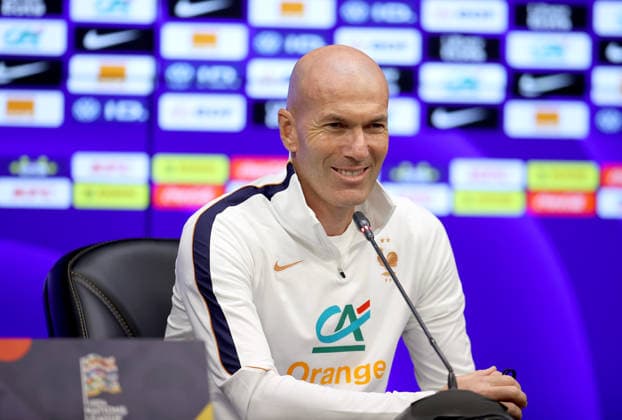 Ahead of Turkiye v France - UEFA Nations League KOCAELI, TURKIYE - SEPTEMBER 24: Head coach of the France national football team Zinedine Zidane holds a press conference, PK, Pressekonferenz ahead of their upcoming UEFA Nations League League A Group 1 match against Turkiye at Kocaeli Stadium in Izmit, Kocaeli, Turkiye, on September 24, 2026. Ali Atmaca Anadolu Kocaeli Turkey. Editorial use only. Please get in touch for any other usage.  Copyright: x2026xAnadoluxAlixAtmacax
