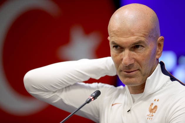 Ahead of Turkiye v France - UEFA Nations League KOCAELI, TURKIYE - SEPTEMBER 24: Head coach of the France national football team Zinedine Zidane holds a press conference, PK, Pressekonferenz ahead of their upcoming UEFA Nations League League A Group 1 match against Turkiye at Kocaeli Stadium in Izmit, Kocaeli, Turkiye, on September 24, 2026. Ali Atmaca Anadolu Kocaeli Turkey. Editorial use only. Please get in touch for any other usage.  Copyright: x2026xAnadoluxAlixAtmacax