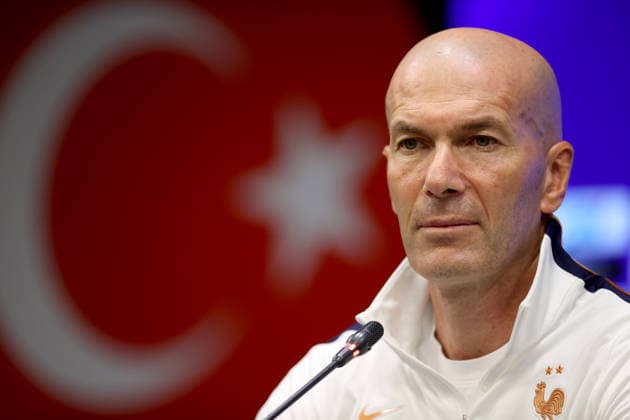 Ahead of Turkiye v France - UEFA Nations League KOCAELI, TURKIYE - SEPTEMBER 24: Head coach of the France national football team Zinedine Zidane holds a press conference, PK, Pressekonferenz ahead of their upcoming UEFA Nations League League A Group 1 match against Turkiye at Kocaeli Stadium in Izmit, Kocaeli, Turkiye, on September 24, 2026. Ali Atmaca Anadolu Kocaeli Turkey. Editorial use only. Please get in touch for any other usage.  Copyright: x2026xAnadoluxAlixAtmacax