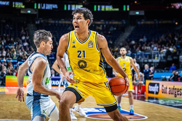 Basketball Berlin, September 24, 2026; 2026–2027 Season; EasyCredit BBL 1 Bundesliga Men s Division; Alba Berlin vs. Skyliners Frankfurt; Brandon Angel (Alba Berlin, No. 21)