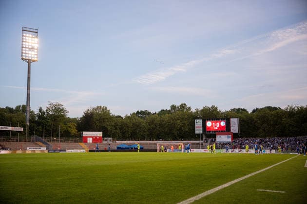 September 24, 2026, Soccer, 2026–2027 Season, Friendly Match, Rot-Weiß Oberhausen vs. FC Schalke 04, FC Schalke 04 Fan Section, Stand Closed, xRHR PHOTO YYx Copyright: KROEGER RHR-FOTOx RHR-FOTO YY