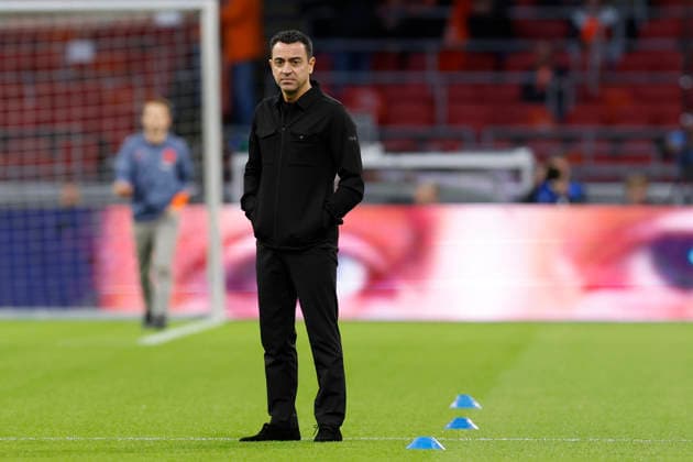 Amsterdam, Netherlands, 24th September 2026. Xavi Hernandez, head coach of the Netherlands walks on the pitch before the Netherlands vs Germany UEFA Nations League match at the Johan Cruyff Arena, Amsterdam. Picture credit should read: Cody Froggatt Sportimage EDITORIAL USE ONLY. No use with unauthorised audio, video, data, fixture lists, club league logos or live services. Online in-match use limited to 120 images, no video emulation. No use in betting, games or single club league player publications. SPI_008_CF_NETHERLANDS_V_GERMANY SPI-5017-0008