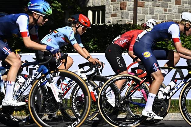 Belgian Fleur Moors pictured in action during the Women™s U23 race (134km) at the cycling World Championship, WM, Weltmeisterschaft in Montreal, Canada, Thursday 24 September 2026. The UCI road world championships are taking place from 20 to 27 September, in Montreal, Canada. Belgian Fleur Moors pictured in action during the Junior Men race (134km) at the cycling World Championship, in Montreal, Canada, Thursday 24 September 2026. The UCI road world championships are taking place from 20 to 27 September, in Montreal, Canada. ,%items the Junior Men race (134km) at the cycling World Championship, in Montreal, Canada, Thursday 24 September 2026. The UCI road world championships are taking place from 20 to 27 September, in Montreal, Canada. JASPERxJACOBS x0867746296stx