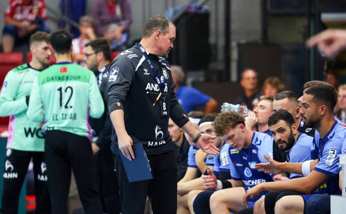 September 24, 2026, Germany, Stuttgart, DHB Cup 2026–2027 Season, TVB Stuttgart vs. HC Erlangen, TVB Coach Misha Kaufmann