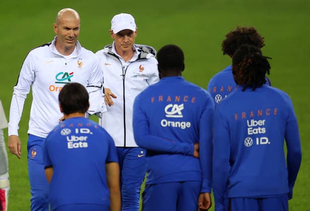 France complete preparations for UEFA Nations League match against Turkiye ISTANBUL, TURKIYE - SEPTEMBER 24: Head coach Zinedine Zidane of France leads a training session at the TFF Hasan Dogan National Teams Camp and Training Facilities ahead of their UEFA Nations League A Group 1 match between Turkiye and France in Kocaeli, Turkiye, September 24, 2026. Ali Atmaca Anadolu Kocaeli Turkey. Editorial use only. Please get in touch for any other usage.  Copyright: x2026xAnadoluxAlixAtmacax