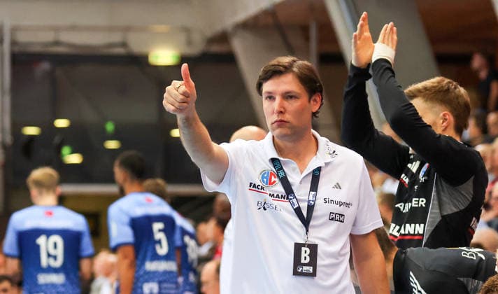 September 24, 2026, Germany, Stuttgart, DHB Cup 2026–2027 Season, TVB Stuttgart vs. HC Erlangen, HCE Coach Johannes Sellin