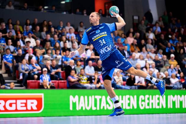 Stuttgart HBL 26 27 DHB Cup TVB Stuttgart HC Erlangen Kai Häfner Haefner Stuttgart Stuttgart Scharrena Baden-Württemberg Germany