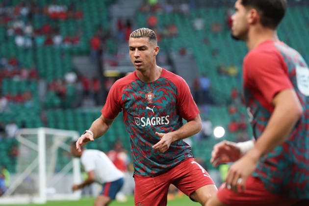 Lisbon, Portugal, September 24: Cristiano Ronaldo of Portugal warms up during the UEFA Nations League 2026-27 group stage Matchday 1 game between Portugal and Wales at Estadio Jose Alvalade on September 24, 2026, in Lisbon, Portugal Copyright: HMBxMedia JoaquimxFerreira