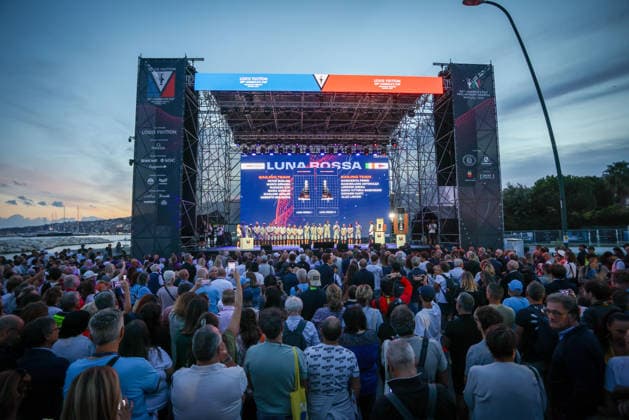 Team Luna Rossa Team Presentatione during the pre-regattas of the Louis Vuitton 38th America s Cup, Naples, Italy, September 24, 2026  Copyright: xAlessandroxGarofalo LaPressex