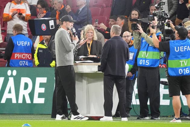 National Team Coach Jürgen Klopp of Germany in a TV Interview in Amsterdam on September 24, 2026: Netherlands vs. Germany, Nations League Matchday 1, Johann Cruijff Arena