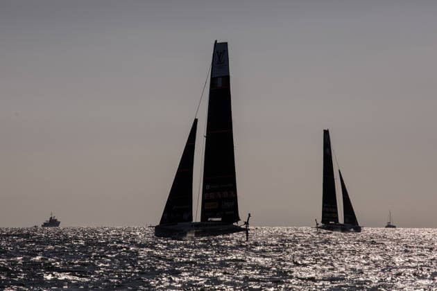America s Cup preliminary regatta NAPLES, ITALY - SEPTEMBER 24: Sailing boats during the preliminary regatta for the 2027 Louis Vuitton 38th America s Cup in Naples, Italy on September 24, 2026. Alessio Paduano Anadolu Naples Italy. Editorial use only. Please get in touch for any other usage.  Copyright: x2026xAnadoluxAlessioxPaduanox