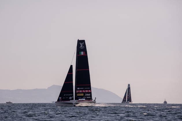 America s Cup preliminary regatta NAPLES, ITALY - SEPTEMBER 24: Sailing boats during the preliminary regatta for the 2027 Louis Vuitton 38th America s Cup in Naples, Italy on September 24, 2026. Alessio Paduano Anadolu Naples Italy. Editorial use only. Please get in touch for any other usage.  Copyright: x2026xAnadoluxAlessioxPaduanox