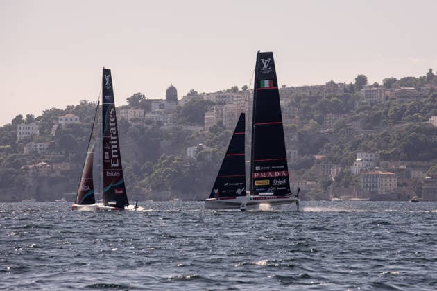 America s Cup preliminary regatta NAPLES, ITALY - SEPTEMBER 24: Sailing boats during the preliminary regatta for the 2027 Louis Vuitton 38th America s Cup in Naples, Italy on September 24, 2026. Alessio Paduano Anadolu Naples Italy. Editorial use only. Please get in touch for any other usage.  Copyright: x2026xAnadoluxAlessioxPaduanox