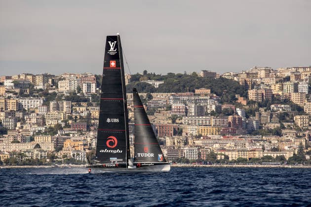 America s Cup preliminary regatta NAPLES, ITALY - SEPTEMBER 24: Sailing boats during the preliminary regatta for the 2027 Louis Vuitton 38th America s Cup in Naples, Italy on September 24, 2026. Alessio Paduano Anadolu Naples Italy. Editorial use only. Please get in touch for any other usage.  Copyright: x2026xAnadoluxAlessioxPaduanox