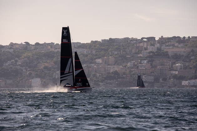 America s Cup preliminary regatta NAPLES, ITALY - SEPTEMBER 24: Sailing boats during the preliminary regatta for the 2027 Louis Vuitton 38th America s Cup in Naples, Italy on September 24, 2026. Alessio Paduano Anadolu Naples Italy. Editorial use only. Please get in touch for any other usage.  Copyright: x2026xAnadoluxAlessioxPaduanox