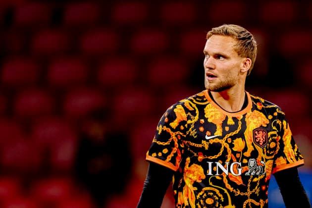 AMSTERDAM: Netherlands goalkeeper Bart Verbruggen in action during the UEFA Nations League match between the Netherlands and Germany at the Johan Cruijff ArenA on September 24, 2026, in Amsterdam, Netherlands. Photo by DeFodi Images