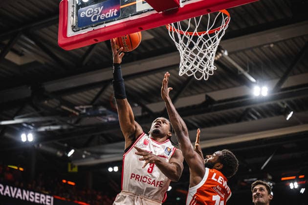 1 Basketball Bundesliga, easyCredit BBL, 2026–2027 Season, Men s Division, Regular Season, Matchday 2, September 24, 2026, RASTA Vechta, Bamberg Baskets, Jordan Wright, 3, BMA365, Bamberg Baskets on a layup, Vechta, RASTA Dome, Lower Saxony, Germany