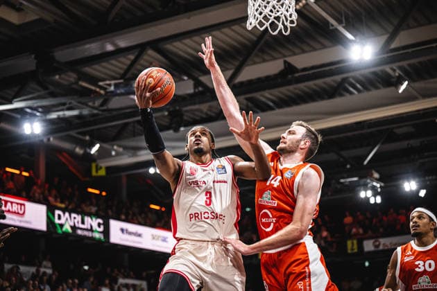 1st Basketball Bundesliga, easyCredit BBL, 2026–2027 Season, Men s Division, Regular Season, Matchday 2, September 24, 2026, RASTA Vechta, Bamberg Baskets, Jordan Wright 3, BMA365, Bamberg Baskets on a layup, Vechta, RASTA Dome, Lower Saxony, Germany