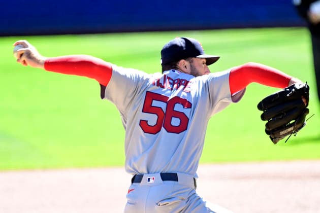 St. Louis Cardinals pitcher Cooper Hjerpe (56) takes over the pitching role third inning against the Pittsburgh Pirates at PNC Park on Thursday, Sept. 24, 2026 in Pittsburgh.  PIT2026092412 ArchiexCarpenter