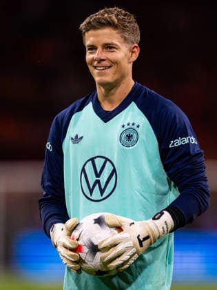 AMSTERDAM, NETHERLANDS - SEPTEMBER 24: Germany goalkeeper Finn Dahmen looks on prior to the UEFA Nations League 2026 27 group phase match between Netherlands and Germany at Johan Cruijff ArenA on September 24, 2026 in Amsterdam, Netherlands.  Copyright: xRenexNijhuis MBxMediax